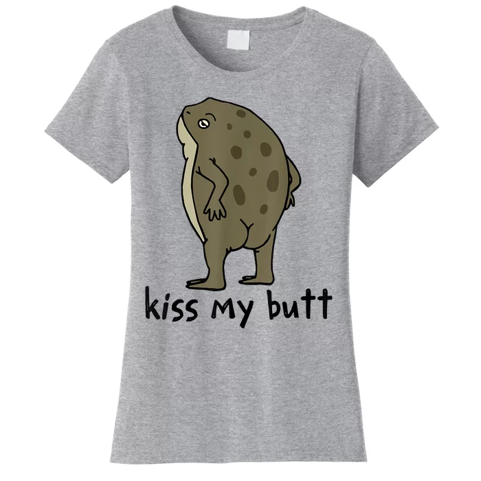 Kisss My Butt Green Frog Women's T-Shirt