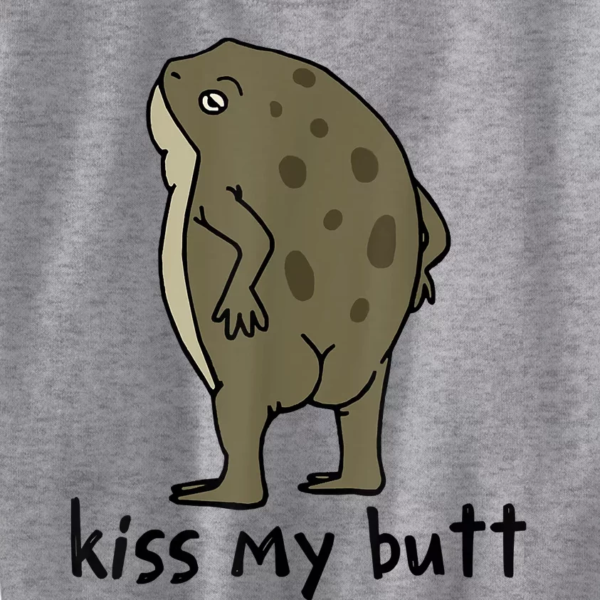 Kisss My Butt Green Frog Kids Sweatshirt