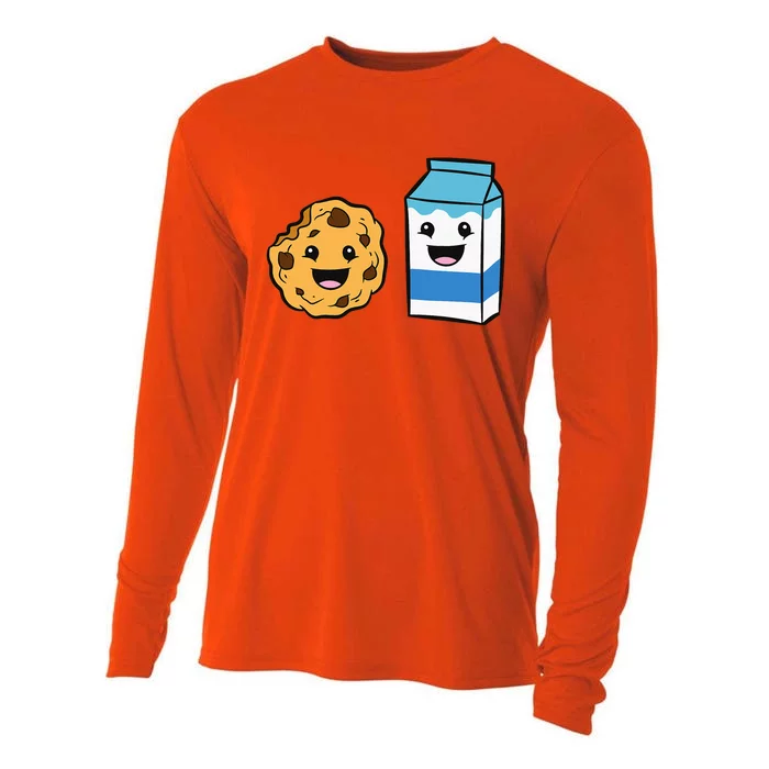 Kawaii Milk Chocolate Chip Cookie Cooling Performance Long Sleeve Crew