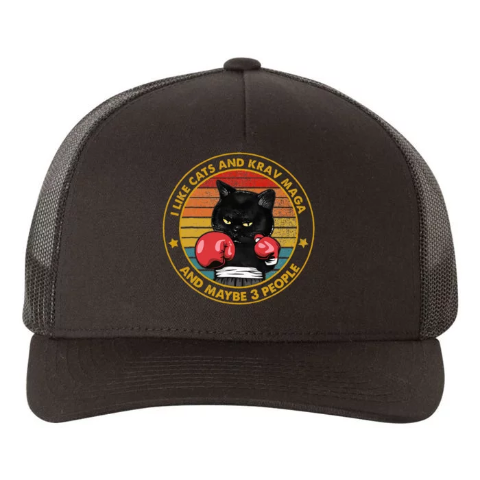 Krav Maga Cat Martial Arts Israel Defense Forces Yupoong Adult 5-Panel Trucker Hat