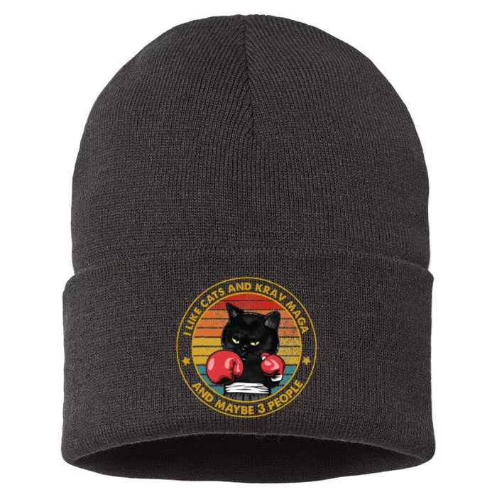 Krav Maga Cat Martial Arts Israel Defense Forces Sustainable Knit Beanie