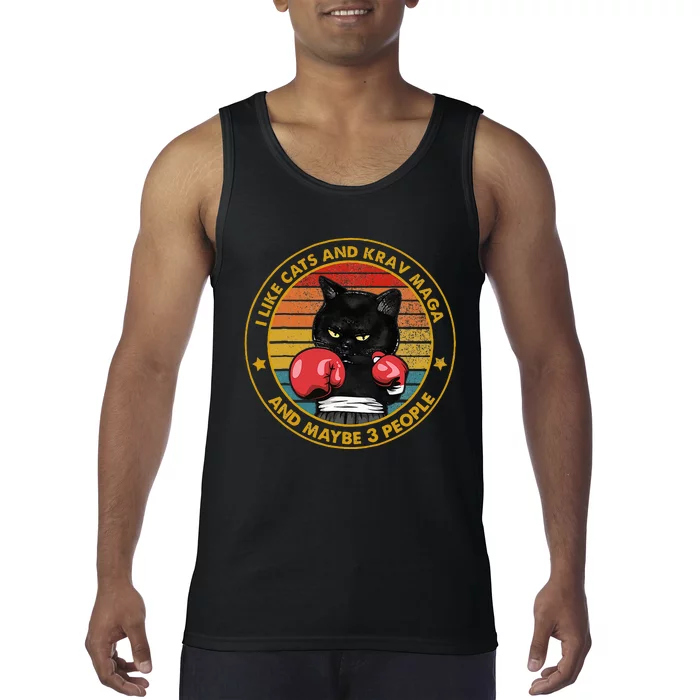 Krav Maga Cat Martial Arts Israel Defense Forces Tank Top