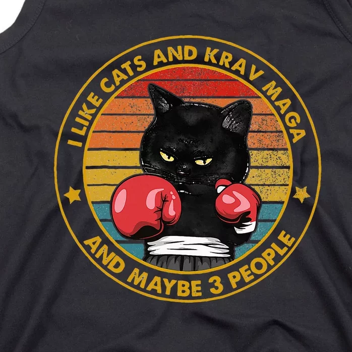 Krav Maga Cat Martial Arts Israel Defense Forces Tank Top