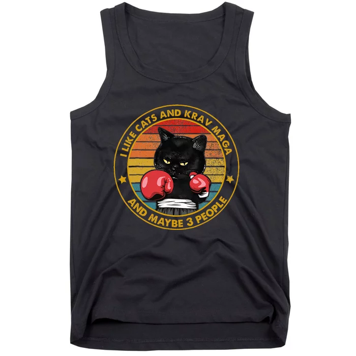 Krav Maga Cat Martial Arts Israel Defense Forces Tank Top