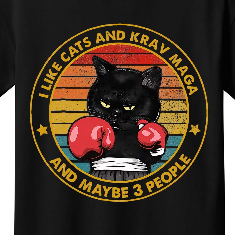 Krav Maga Cat Martial Arts Israel Defense Forces Kids T-Shirt