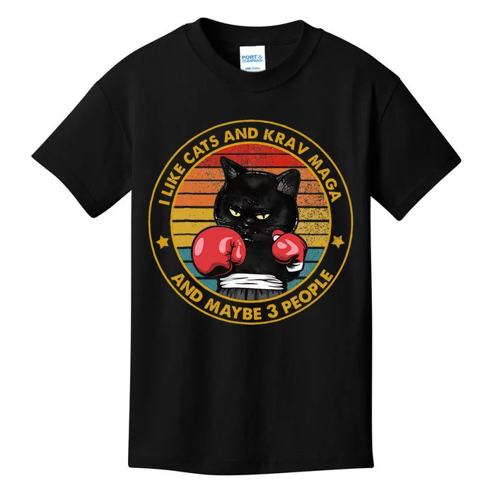 Krav Maga Cat Martial Arts Israel Defense Forces Kids T-Shirt