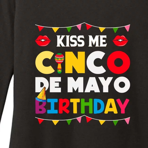 Kiss Me Cinco De Mayo Birthday Gift Womens CVC Long Sleeve Shirt