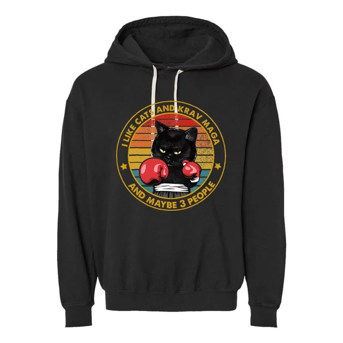 Krav Maga Cat Martial Arts Israel Defense Forces Garment-Dyed Fleece Hoodie