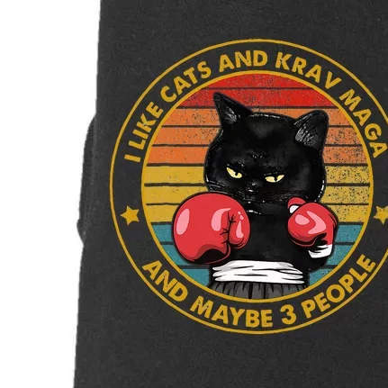 Krav Maga Cat Martial Arts Israel Defense Forces Doggie 3-End Fleece Hoodie