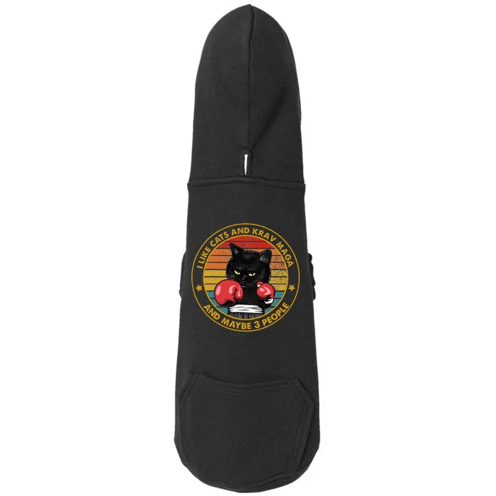 Krav Maga Cat Martial Arts Israel Defense Forces Doggie 3-End Fleece Hoodie