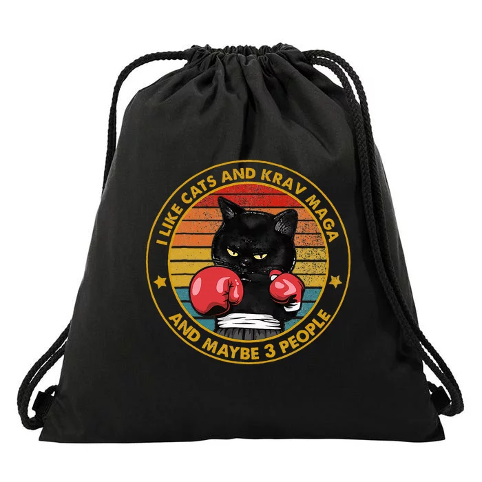 Krav Maga Cat Martial Arts Israel Defense Forces Drawstring Bag