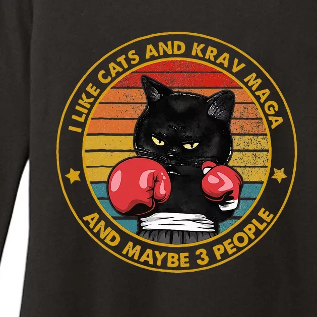 Krav Maga Cat Martial Arts Israel Defense Forces Womens CVC Long Sleeve Shirt