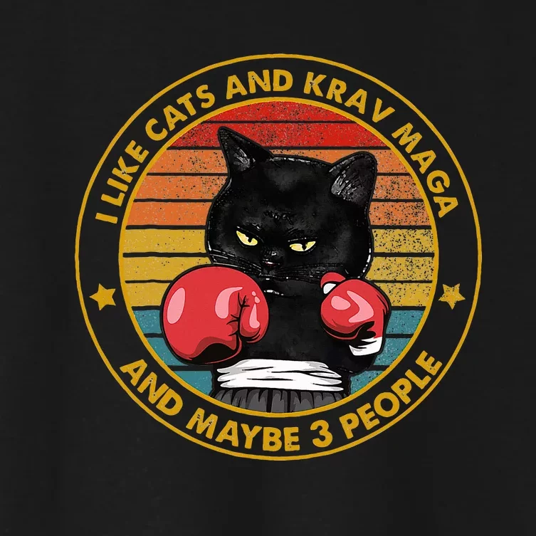 Krav Maga Cat Martial Arts Israel Defense Forces Women's Crop Top Tee