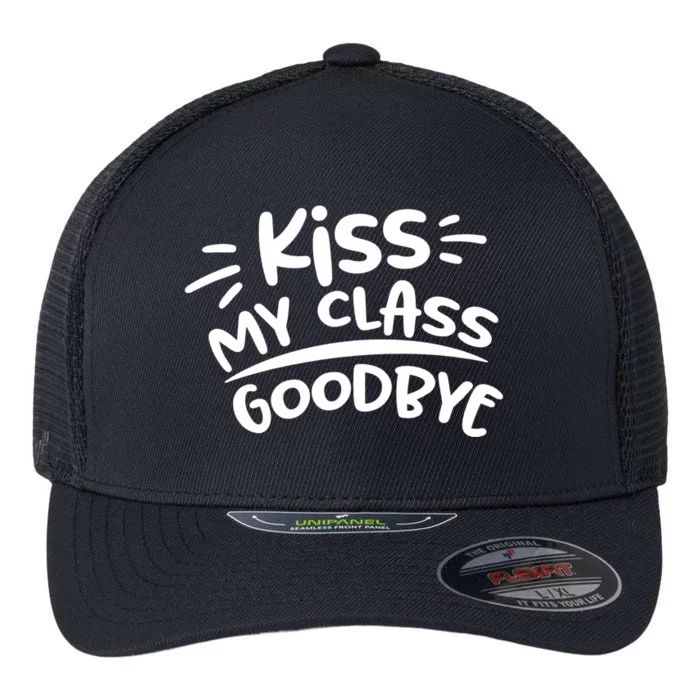 Kiss My Class Goodbye Funny Graduation Flexfit Unipanel Trucker Cap