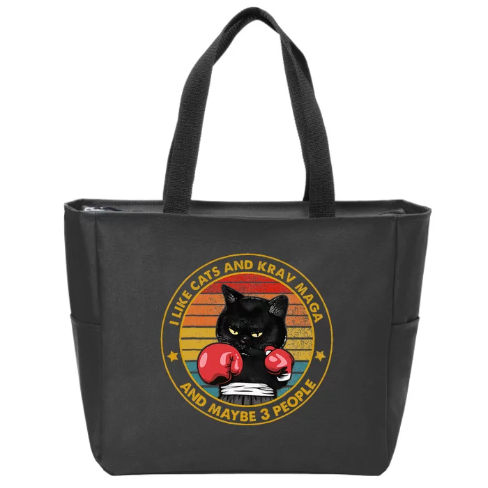 Krav Maga Cat Martial Arts Israel Defense Forces Zip Tote Bag