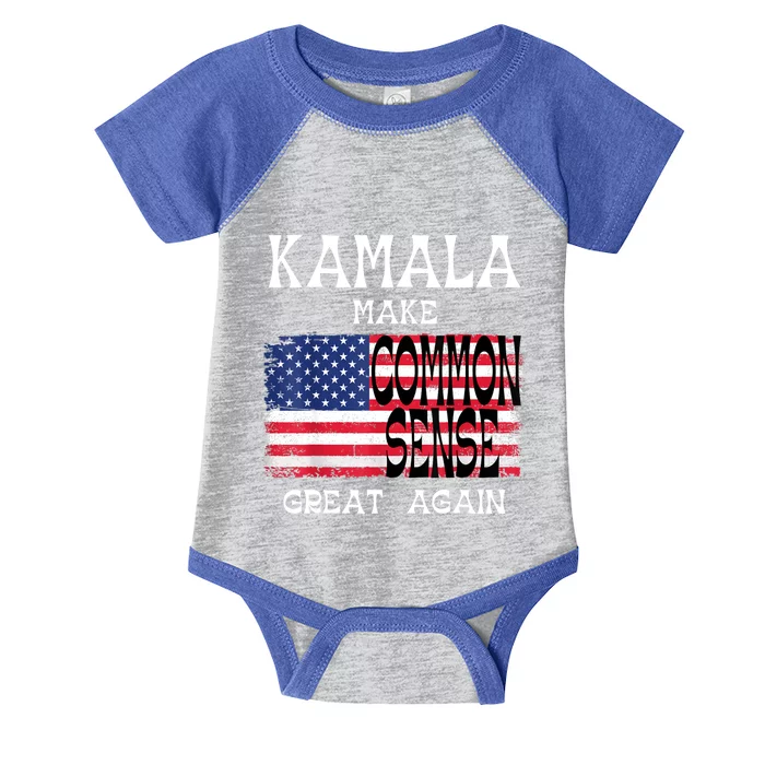 Kamala Make Common Sense Great Again Infant Baby Jersey Bodysuit