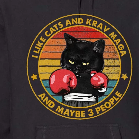 Krav Maga Cat Martial Arts Israel Defense Forces Gift Premium Hoodie