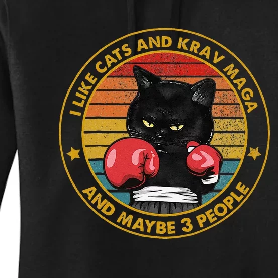 Krav Maga Cat Martial Arts Israel Defense Forces Gift Women's Pullover Hoodie