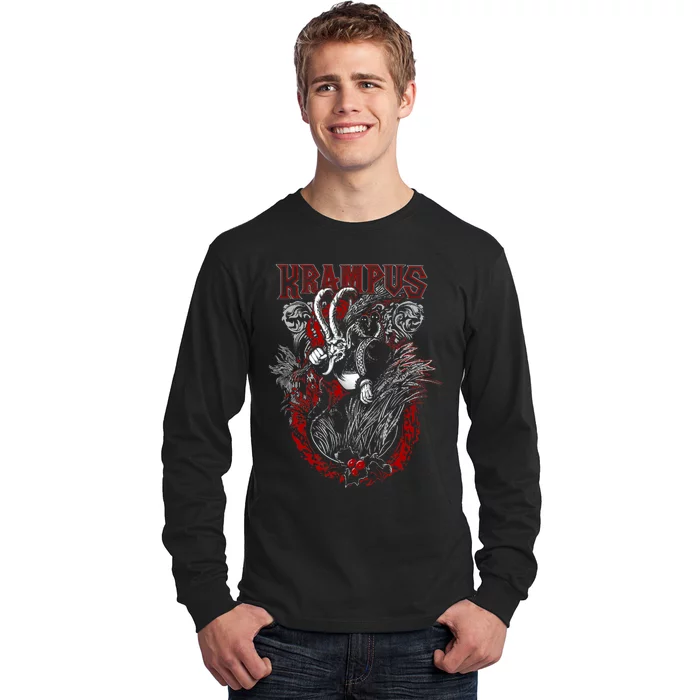 Krampus Merry Christmas Holiday Chrismas Horror Funny Long Sleeve Shirt