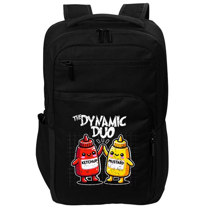 K.E.T.C.H.U.P Mustard Dynamic Duo Best Friends Impact Tech Backpack