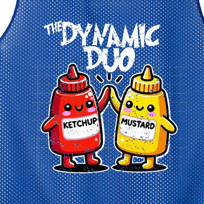 K.E.T.C.H.U.P Mustard Dynamic Duo Best Friends Mesh Reversible Basketball Jersey Tank