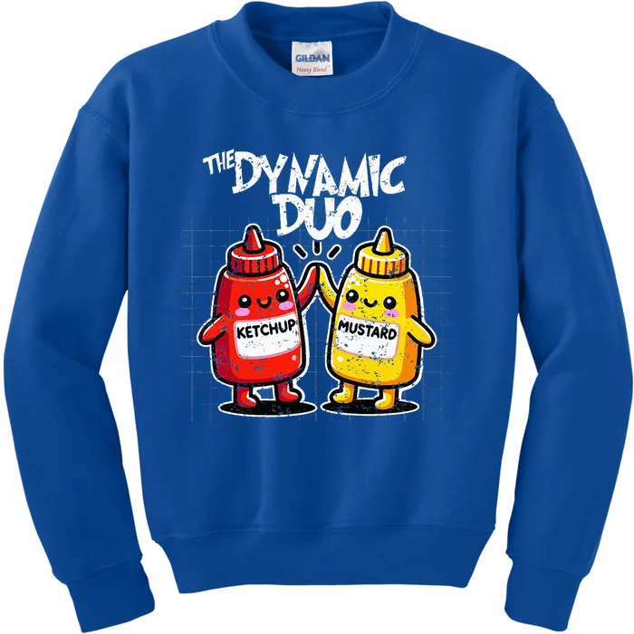 K.E.T.C.H.U.P Mustard Dynamic Duo Best Friends Kids Sweatshirt