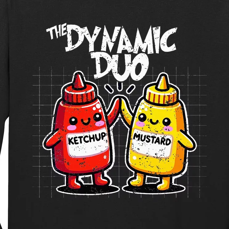 K.E.T..C.H.Up.. Mustard Dynamic Duo Best Friends Tall Long Sleeve T-Shirt