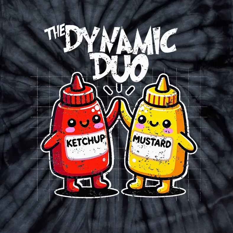 K.E.T..C.H.Up.. Mustard Dynamic Duo Best Friends Tie-Dye T-Shirt