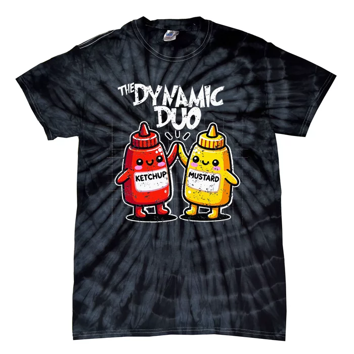 K.E.T..C.H.Up.. Mustard Dynamic Duo Best Friends Tie-Dye T-Shirt