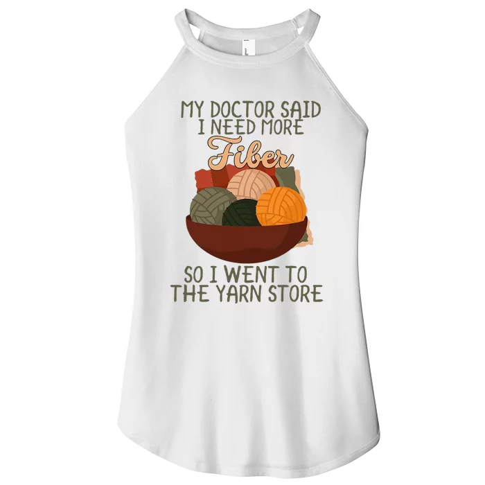 Knitting My Doctor Said I Need More Fiber Knit Knitting Women’s Perfect Tri Rocker Tank