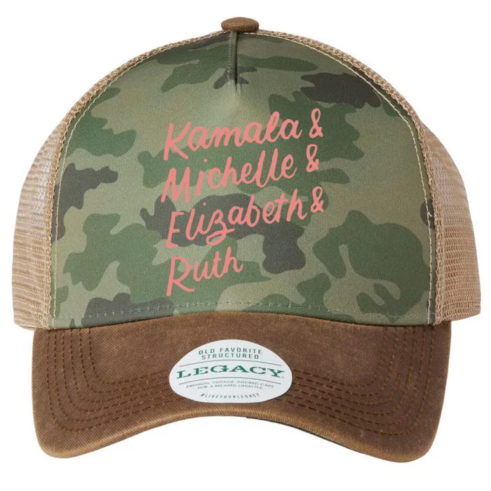 Kamala Michelle Elizabeth & Ruth Feminist Political Icons Legacy Tie Dye Trucker Hat