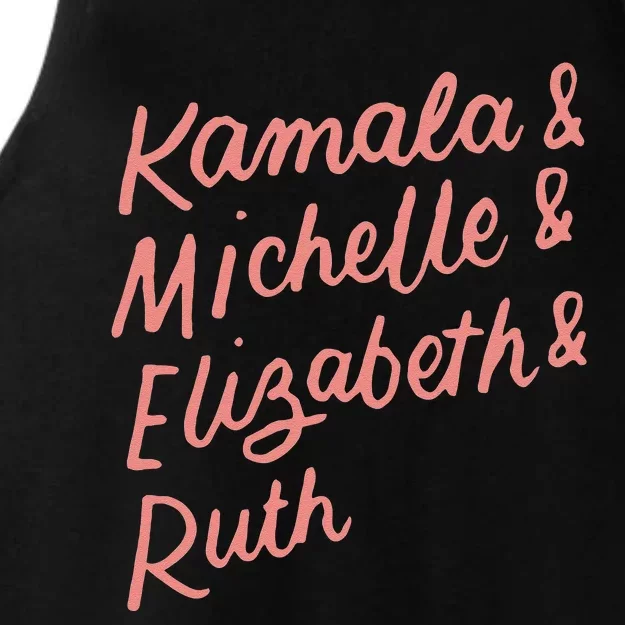 Kamala Michelle Elizabeth & Ruth Feminist Political Icons Ladies Tri-Blend Wicking Tank