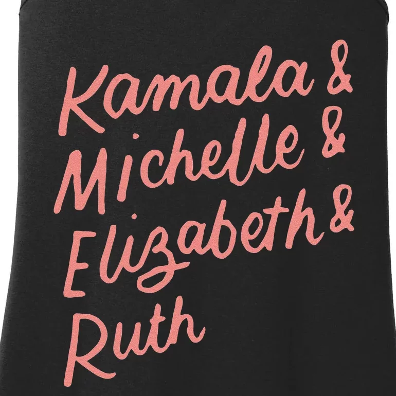 Kamala Michelle Elizabeth & Ruth Feminist Political Icons Ladies Essential Tank