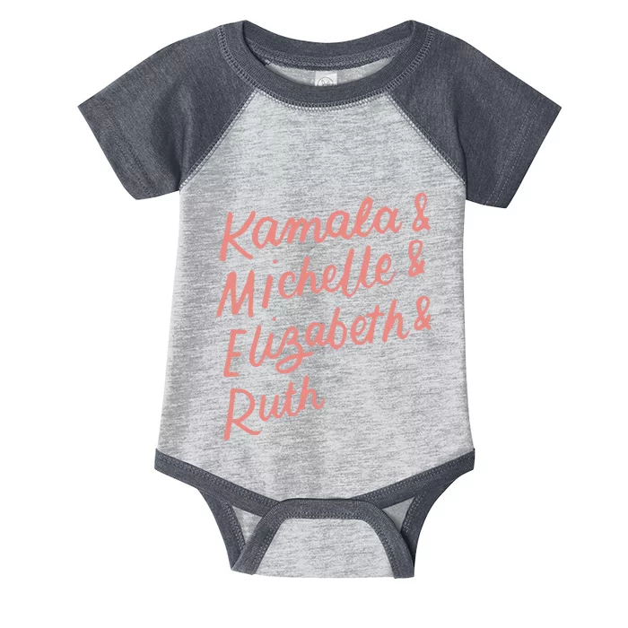 Kamala Michelle Elizabeth & Ruth Feminist Political Icons Infant Baby Jersey Bodysuit