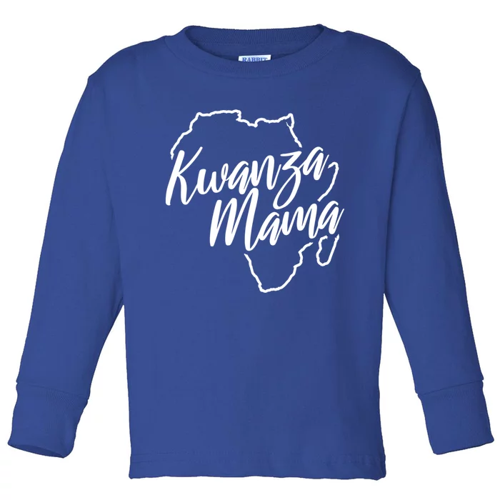 Kwanzaa Mama Funny Africanamerican Mom Gift Toddler Long Sleeve Shirt