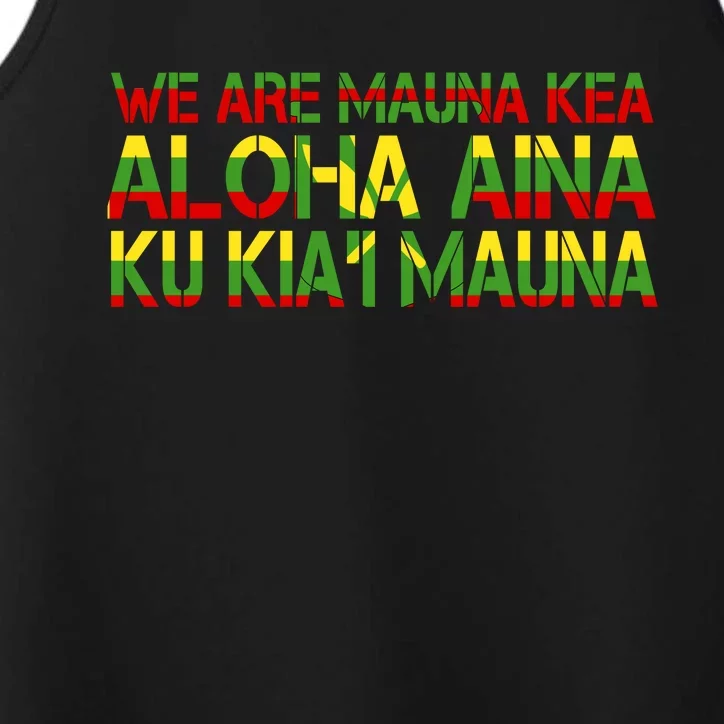 Kanaka Maoli Flag We Are Mauna Kea Performance Tank