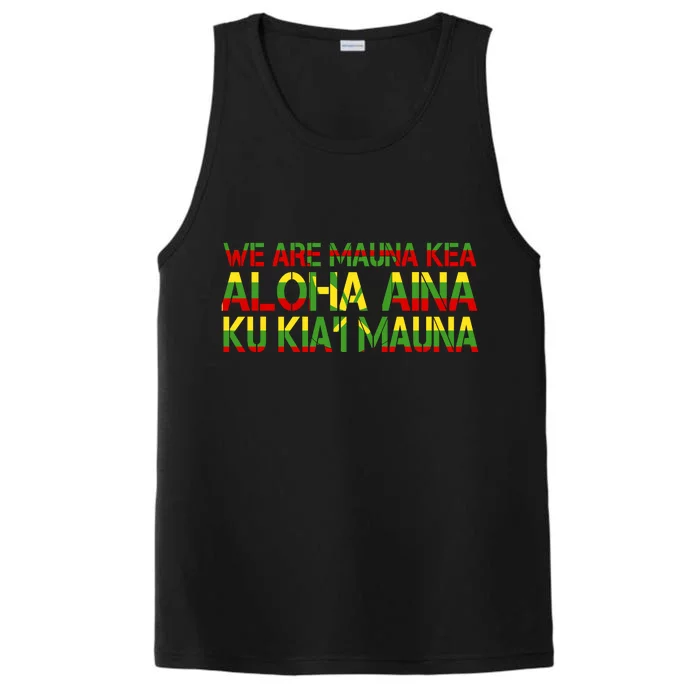 Kanaka Maoli Flag We Are Mauna Kea Performance Tank