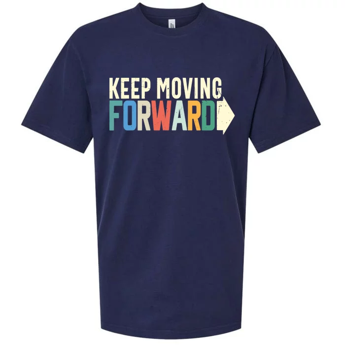 Keep Moving Forward Positive Motivational Inspiring Quote Sueded Cloud Jersey T-Shirt