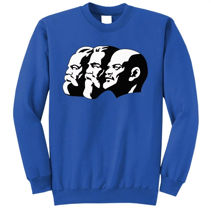 Karl Marx Friedrich Engels Vladimir Lenin Sovi8 Propaganda Tall Sweatshirt