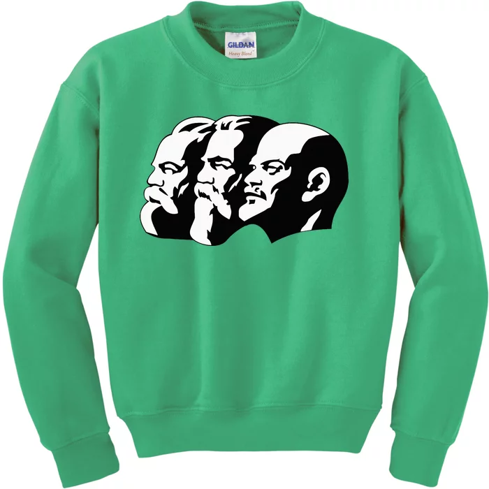 Karl Marx Friedrich Engels Vladimir Lenin Sovi8 Propaganda Kids Sweatshirt