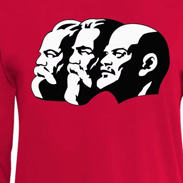 Karl Marx Friedrich Engels Vladimir Lenin Sovi8 Propaganda Womens Cotton Relaxed Long Sleeve T-Shirt