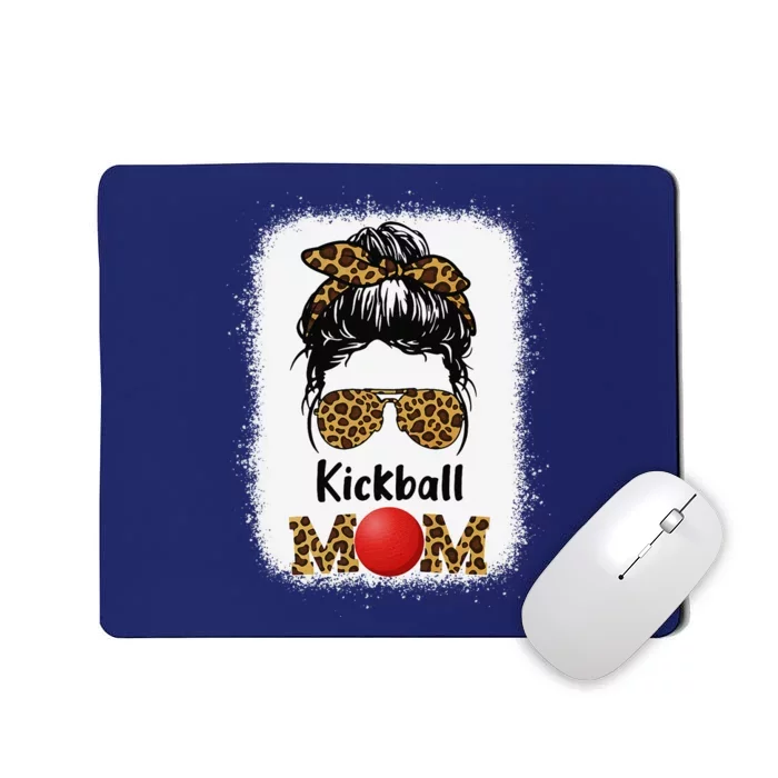 Kickball Mom Funny Leopard Cheetah Print Women Girl Kickball Mousepad