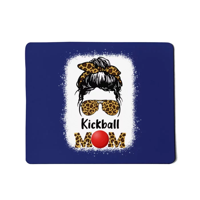 Kickball Mom Funny Leopard Cheetah Print Women Girl Kickball Mousepad