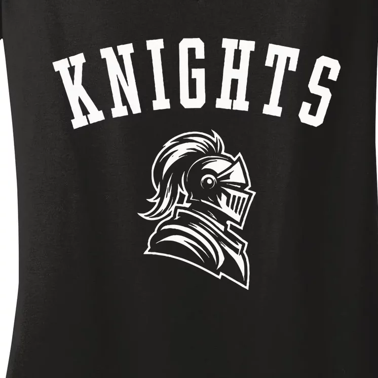 Knights Mascot For Players And Fans Women's V-Neck T-Shirt