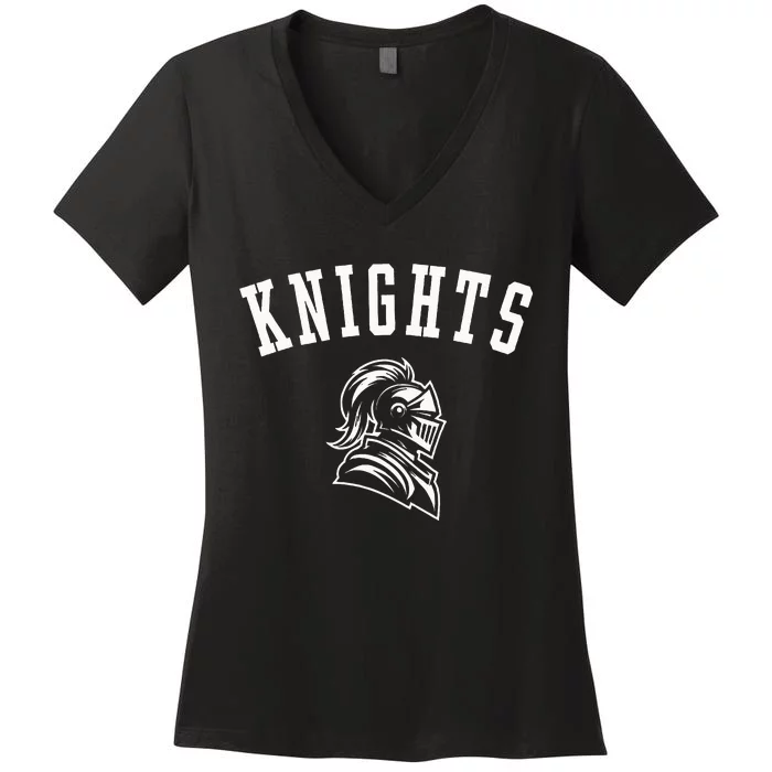 Knights Mascot For Players And Fans Women's V-Neck T-Shirt