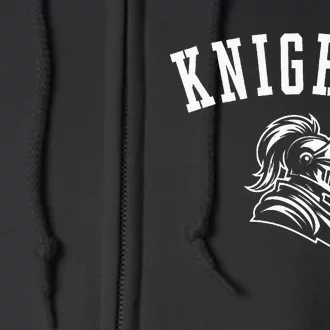 Knights Mascot For Players And Fans Full Zip Hoodie