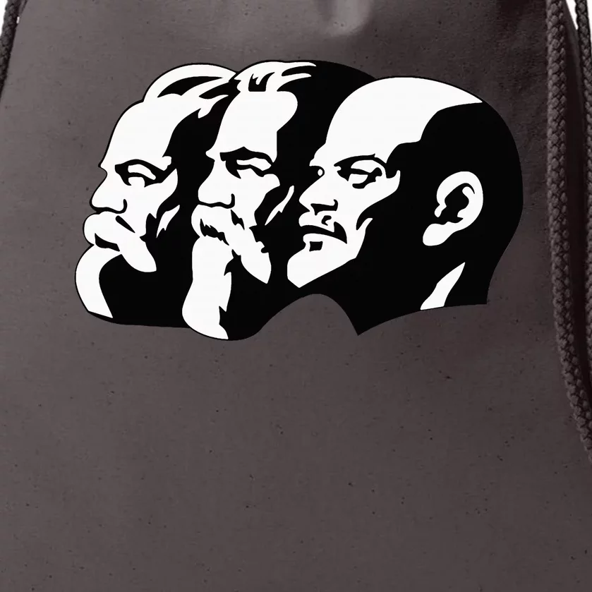 Karl Marx Friedrich Engels Vladimir Lenin Sovi8 Propaganda Drawstring Bag