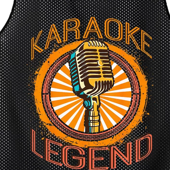 Karaoke Music Gifts Sing Music Bar Singer Karaoke Legend Mesh Reversible Basketball Jersey Tank