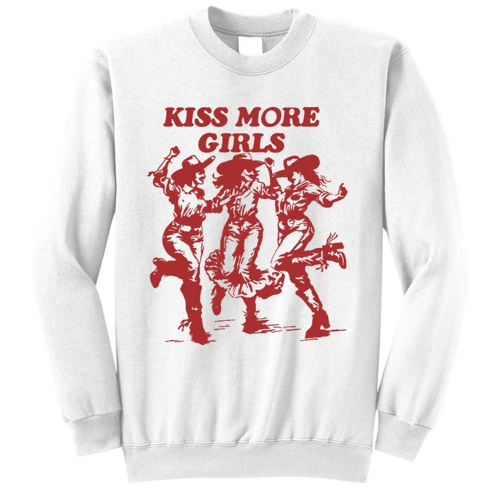 Kiss More Girl Funny Lesbian Bisexual Pride Sweatshirt