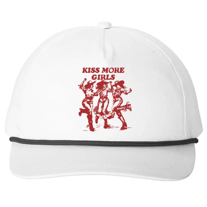 Kiss More Girl Funny Lesbian Bisexual Pride Snapback Five-Panel Rope Hat